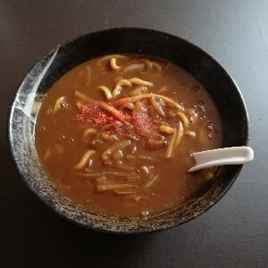 残ったカレーでカレーうどん